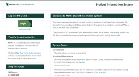 student.msu.edu - SIS | Michigan State Universit... - Student Msu