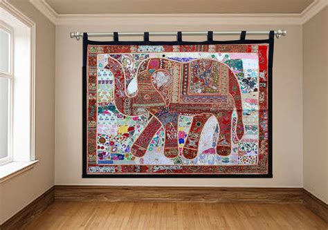 Elephant Wall Hanging Vintage Patchwork Cotton Large Tapestry | Etsy | Elephant wall hanging ...