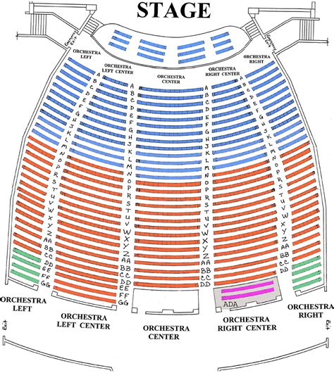 Seating Chart Johnny Mercer Theatre Savannah: A Visual Reference of Charts | Chart Master