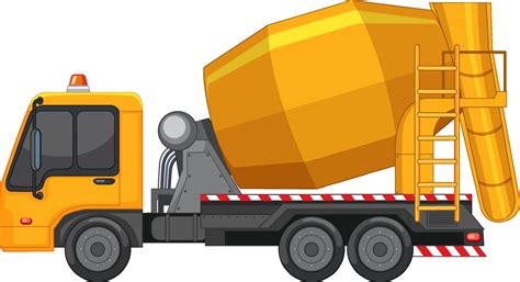 Concrete mixing truck on white background 8138866 Vector Art at Vecteezy