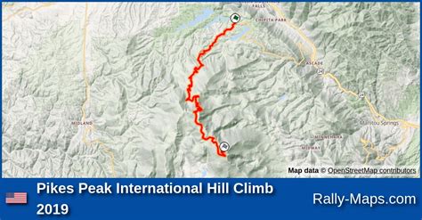 Maps | Pikes Peak International Hill Climb 2019 | Rally-Maps.com