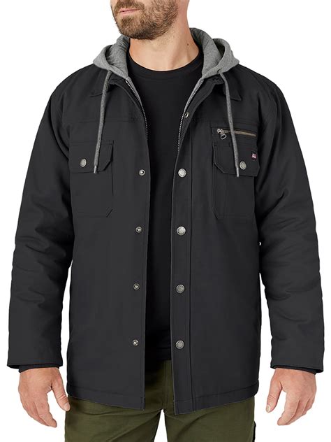 Genuine Dickies - Genuine Dickies Mens Canvas Hooded Shirt Jacket - Walmart.com - Walmart.com