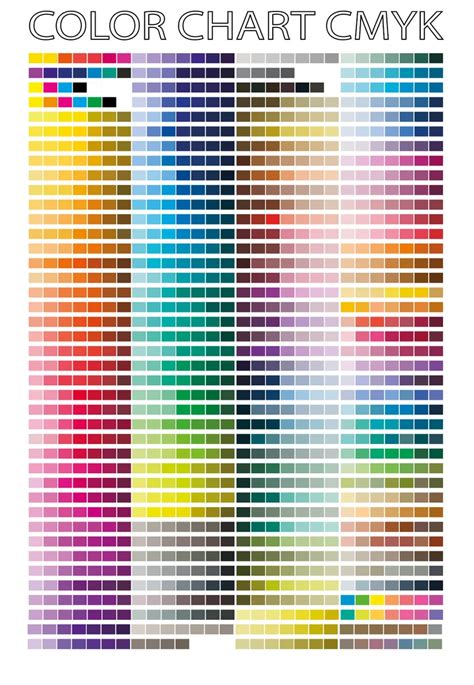 Cmyk Color Chart For Printing