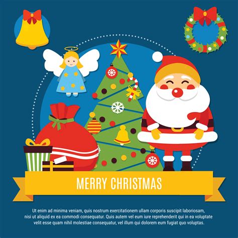 Christmas flat vector illustration 1992452 Vector Art at Vecteezy