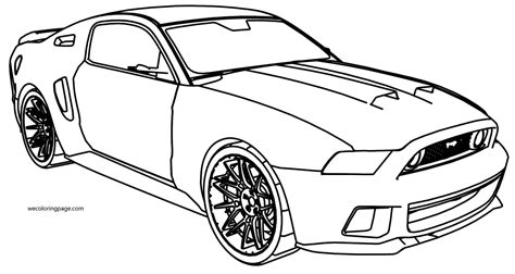 Ford Mustang Perspective Coloring Page | Wecoloringpage.com