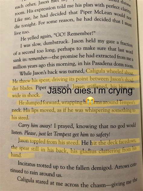 Jason dies in The Burning Maze. What even. I’m now going to cry!😱😥😭 | Percy jackson books, Percy ...