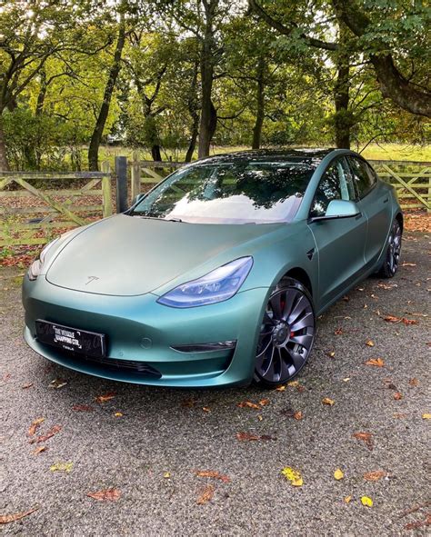 Tesla Model 3 - Matte Pine Green - Personal Wrapping Project
