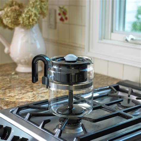 8 Cup Glass Stovetop Percolator | Glass Stovetop Coffee Maker