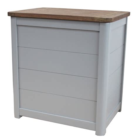 Grey Wooden Laundry Bin