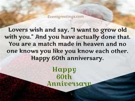 55 Amazing Happy 60th Wedding anniversary Wishes Events Greetings