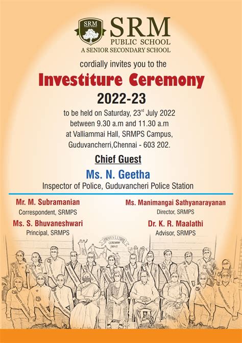 Investiture Ceremony Invitation - SRM Public School