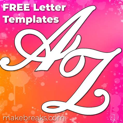 Free Printable Large Letters for Walls & Other Projects - Script Upper ...