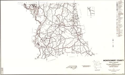 1972 Road Map of Montgomery County, North Carolina