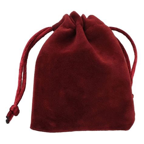 Velvet Pouch for jewel gift 100x120 mm Bordeaux x1 - Perles & Co