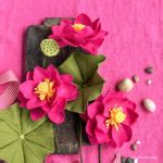 Felt Lotus Flower Template & Tutorial - Lia Griffith