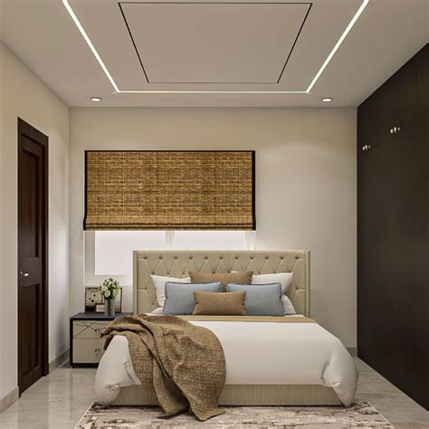 Spacious Square False Ceiling Design For Bedroom | Livspace