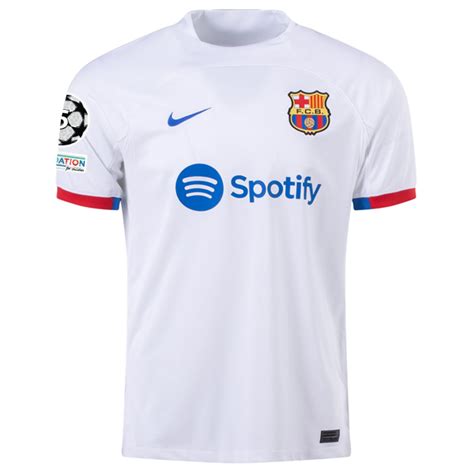 Nike Barcelona Jules Kounde Away Jersey w/ Champions League Patches 23 ...