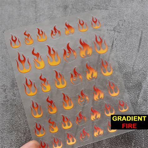 Flame Nail Art Stickers/nail Decals Acrylic Nail Art Supplies - Etsy