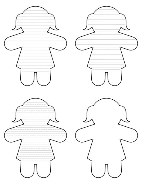 Blank Gingerbread Girl Coloring Pages