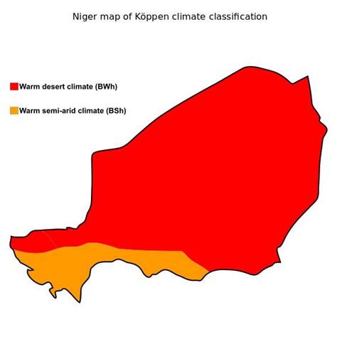 File:Niger map of Köppen climate classification.svg | Niger, French ...