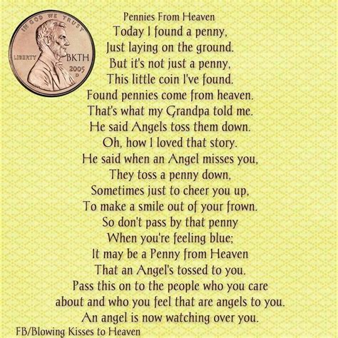 How sweet Pennies From Heaven, Heaven Quotes, Angels In Heaven, In God ...