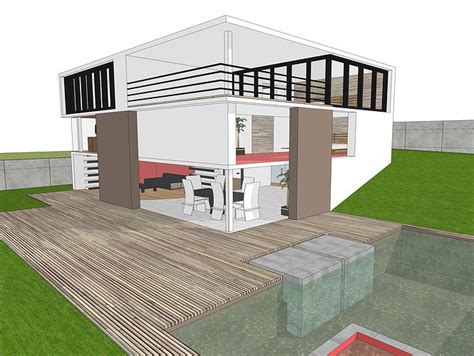 Modern House free 3D Model 3DS DAE DWG SKP | CGTrader