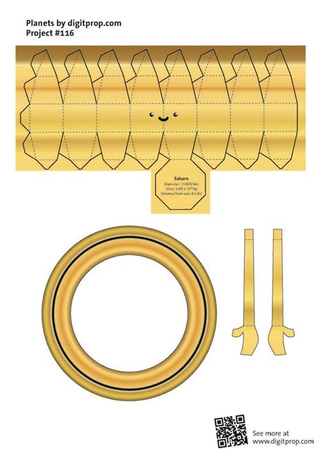 Saturn 3D papercraft Template | Sistema solar, Paper crafts, Math activities preschool