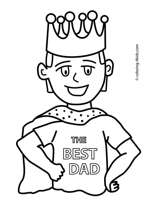 Father's Day coloring pages for kids, fathers birthday printable free ...