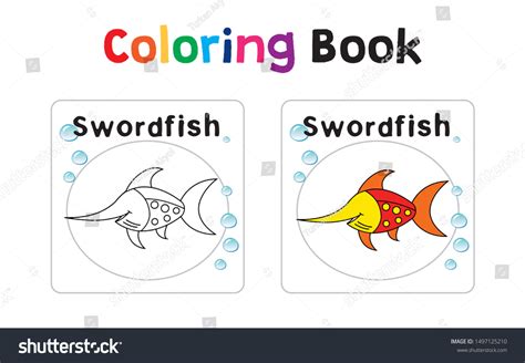 Coloring Book Sea Animals Vector Illustration Stock Vector (Royalty ...