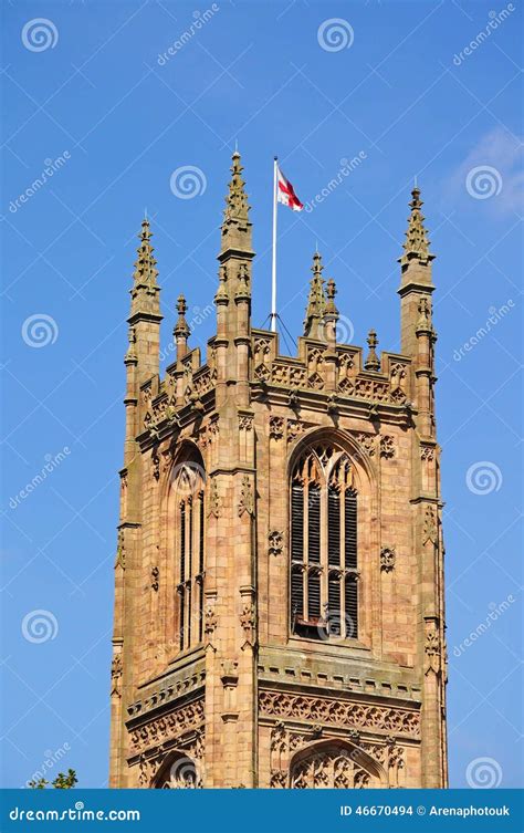 Derby Cathedral tower. stock photo. Image of neoclassical - 46670494