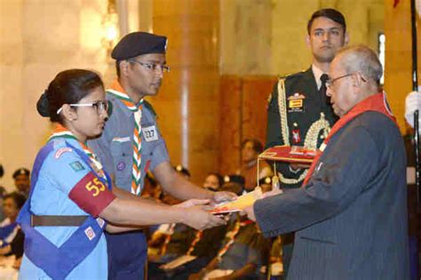 President of India Presents Awards to Scouts and Guides