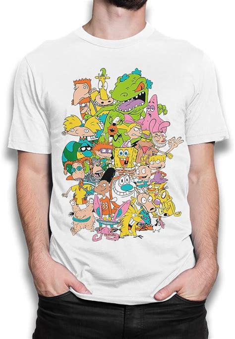 Old School 90 S Cartoons T Shirt Ren And Stimpy Spongebob Hey Arnold ...