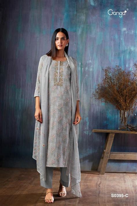 Cotton Unstitched Ganga Fashions Raag S0395 at Rs 1465 in Delhi | ID ...