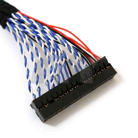 LVDS Cable FIX-30P-S8 1.0mm Pitch 30-Pins Dual 8-bit for LCD Controller to Panel-LVDS Cable ...