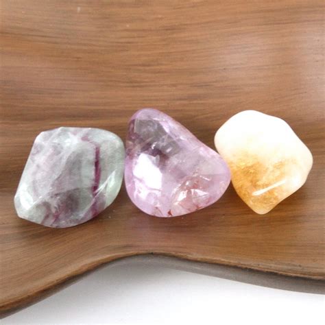 PISCES Crystal Set | Amethyst, Fluorite, Citrine | Tumbled Gemstones ...