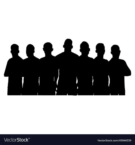 Football team silhouette Royalty Free Vector Image