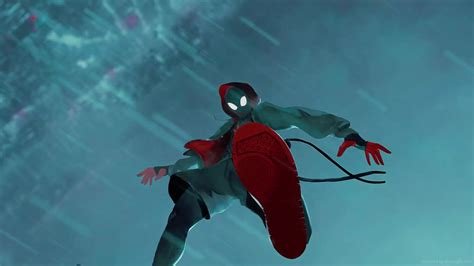 Miles Morales Falling Spider-man Into The Spider-verse Live Wallpaper - MoeWalls