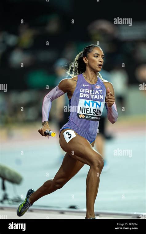 Laviai Nielsen participating in the 4X400 meters relay at the World ...