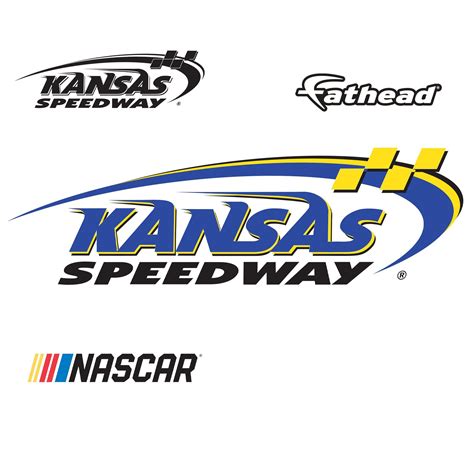 the kansas speedway logo is shown in three different colors and font ...