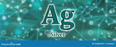 Ag Symbol. Silver Chemical Element Stock Illustration - Illustration of ...