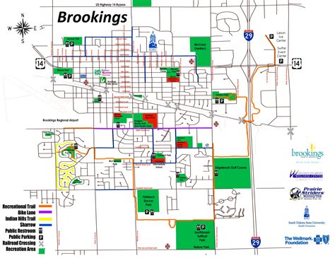 Brookings Trails Map - Ontheworldmap.com