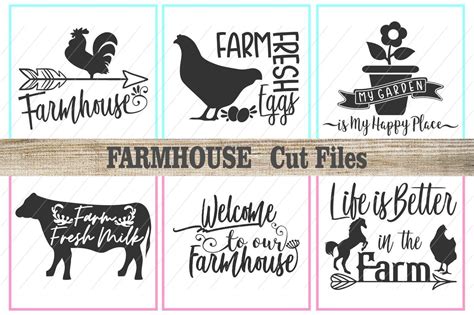 farm svg, farmhouse svg, farm signs, cut files By skillfulart ...