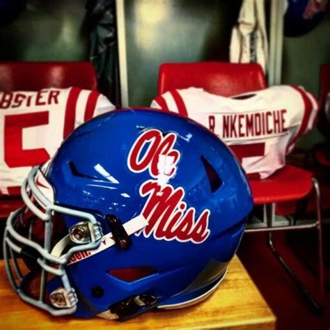 Ole Miss powder blue helmet | College football helmets, Football ...