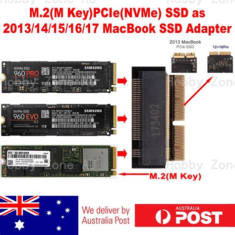 M.2 M-Key PCIe NVMe SSD to 2013-2017 Macbook 12+16 Pin SSD Adapter Converter | eBay