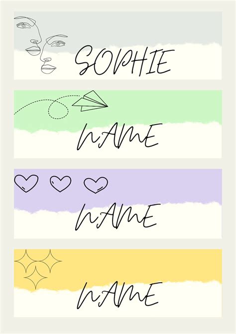 EDITABLE Minimalist Name Tags Printable Classroom Nametags Elementary School Name Tags Teacher ...