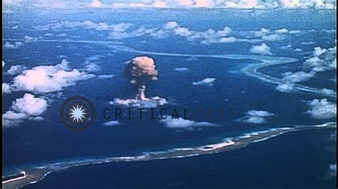 Nuclear blast at lagoon of Bikini Atoll, Micronesian Islands in the Pacific Ocean...HD Stock ...