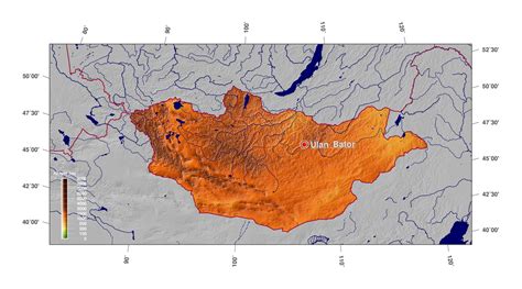 Detailed physical map of Mongolia | Mongolia | Asia | Mapsland | Maps ...