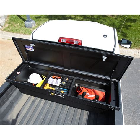 Northern Tool Crossover Low Profile Truck Tool Box with Removable Tray — Aluminum, Matte Black ...