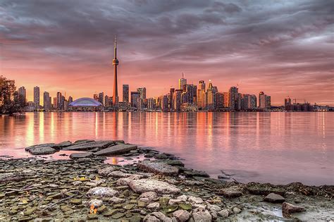 Toronto Skyline At Sunset by Michael Murphy