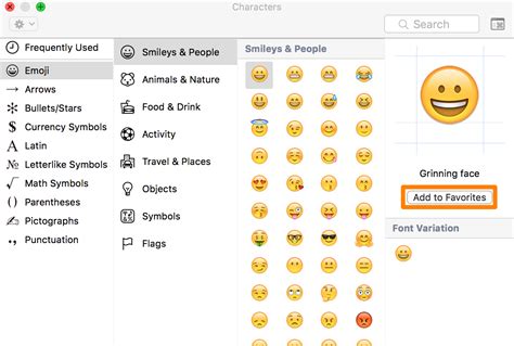 How to add Emojis to your favorites list on your Mac